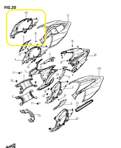 BAROSSA JEDI750 Arka Stop Dekor Plastiği Dış sağ