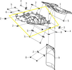 KOVE 800X Arka Sele Altı Plastiği