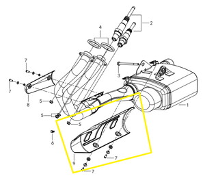 QJ SRV550ST Egzoz Muhafaza