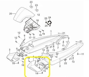 BAROSSA GV650 Ön Havalandırma Kapağı sol