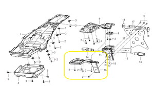 QJ SRT800X Arka Plaka Bağlantı Braketi Alt Kapağı