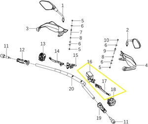 BAROSSA ADV125 Arka Fren Merkezi Komple Üst