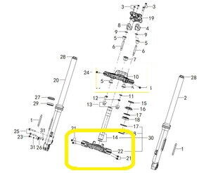 KOVE 125R Furç Alt Mesnedi Borusu Tablası
