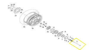 KOVE 510X/JAWA 500X Arka Tekerlek Göbek Mili