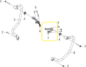 KOVE 800X Motor Koruma Demiri Braketi sağ