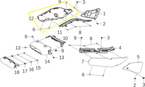 KOVE 800X Sele Yan Grenajı yeşil sol