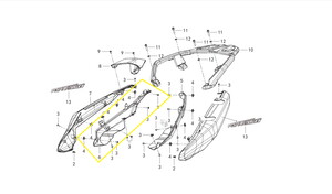 QJ FORTRESS350 Arka Kuyruk Grenajı Alt Plastik sağ