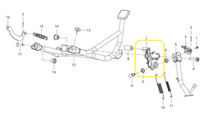 QJ SRT800X Yan Sehpa Braketi