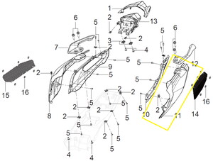  QJ TRX12 Arka Yan Grenaj siyah  sol