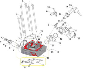 BAROSSA ADV125 Silindir Üst Conta