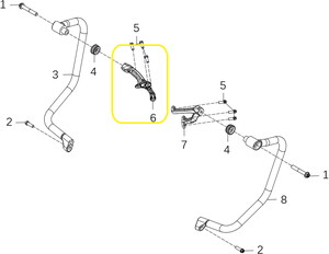 KOVE 800X Motor Koruma Demiri Braketi sol