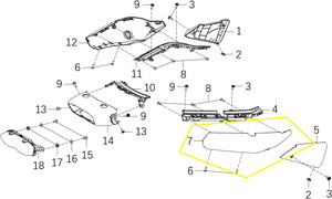 KOVE 800X Sele Yan Grenajı yeşil sağ