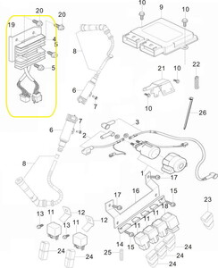 QJ VPS125/LTM125/SRK125S/SRK125R Konjektör