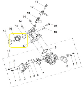 BAROSSA ADV125 Manifot Contası