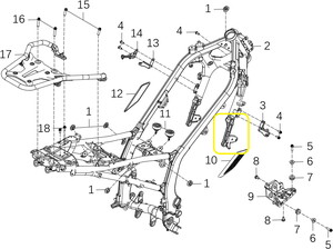 KOVE 800X Motor Bağlantı Braketi sağ