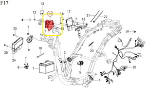 QJ VPS125/LTM125 Kontak Set