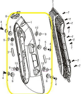 BAROSSA GV650 Radyatör Kapağı Dış
