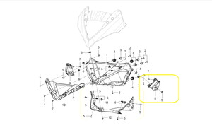 QJ SRK400RR Ön Far Kapağı sol