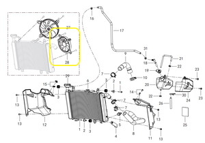 QJ SRT800X/SRK125R Radyatör Fanı Küçük