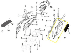  BENELLİ 502-C ARKA YAN PANEL SOL SİYH 65901P08009Z