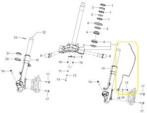 QJ FORTRESS350 Ön Fren Müşürü Kablosu