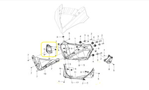 QJ SRK400RR Ön Far Kapağı sağ