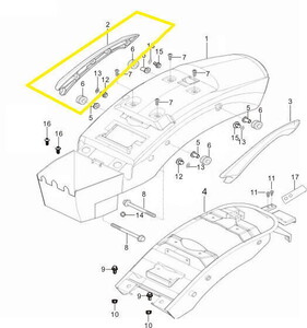 BAROSSA GV650 Arka Çamurluk Yan Çıta sağ
