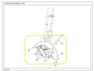 JAWA 42BOBBER Arka Çamurluk siyah