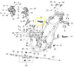 BAROSSA ADV125 Arka Basamak sağ