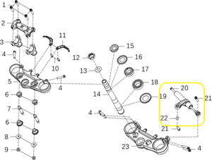 KOVE 800X Direksiyon  Amortisörü
