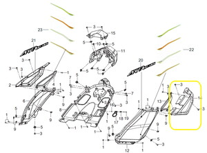 QJ ATR125 Arka Kapağı sol