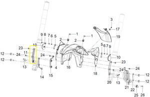 QJ SRK125R Ön Çamurluk Braketi sağ
