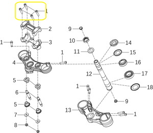 KOVE 125R/250R Direksiyon Kelepçesi Vidası