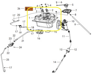 Qj ATR125 Benzin Deposu