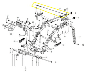 QJ VPS125/LTM125 Sele Kilidi Teli
