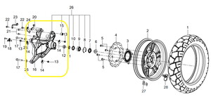 BAROSSA ADV125 Egzoz Braketi
