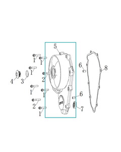 KOVE 800X Motor Kapağı sol