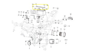 QJ SRK400RR Akü Sabitleme Sacı