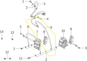 JAWA 500X/KOVE 510X Abs Arka Fren Hortumu Girişi