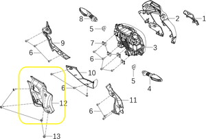 KOVE 125R/250R Ön Far Arka Plastik