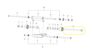 QJ FORTRESS350 Arka Salıncak Mili Uzun