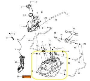  BAROSSA ADV125 Benzin Deposu