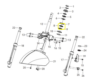 QJ ATR125/LTM125 Furç Yatağı Bilyası Alt