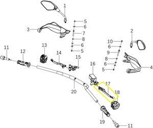 QJ FORTRESS250 Arka Fren Merkezi Üst Komple  