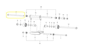 QJ FORTRESS350 Arka Salıncak Mili Kısa