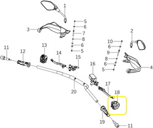 QJ FORTRESS350 Marş Anahtarı sağ