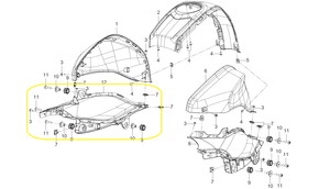 QJ SRK125R Benzin Deposu Dış Grenajı siyah sol