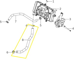 QJ SRK125S Radyatör Hortumu B