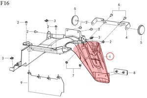  QJ VPS125 Arka Çamurluk
