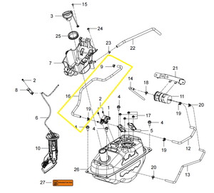 BAROSSA ADV125 Benzin Borusu